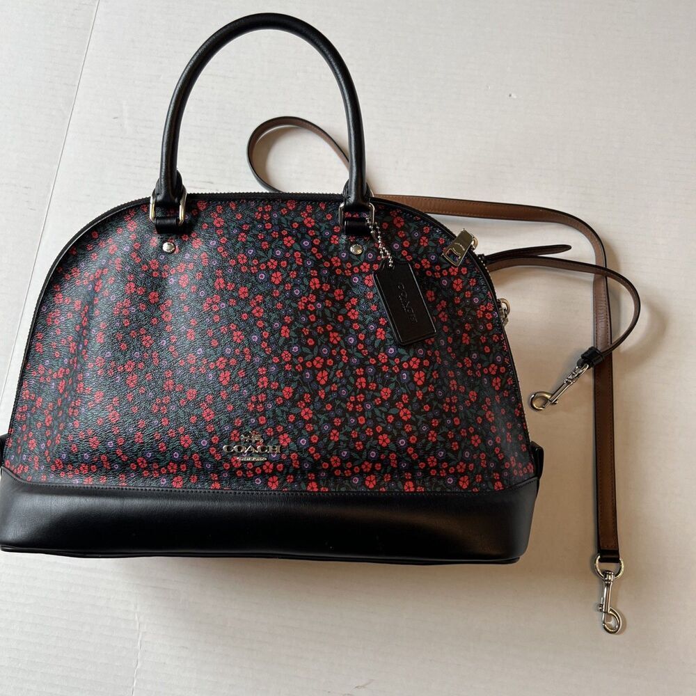 Coach Sierra Black Canvas Handbag Authentic - Picture 3 of 12